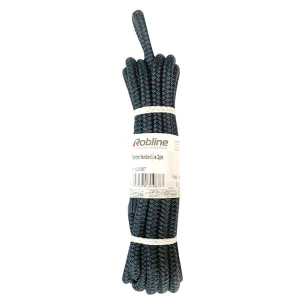 Robline fendertlina flätad 2-pack navy 6mm x 1,5m