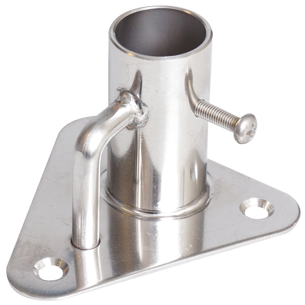 Fot till stötta trekantig 90° Ø25,4mm Bas 85 x 85mm