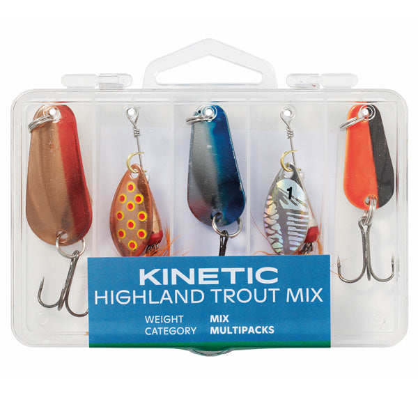 Kinetic fiskedrag Highland Trout mix 5 stk.