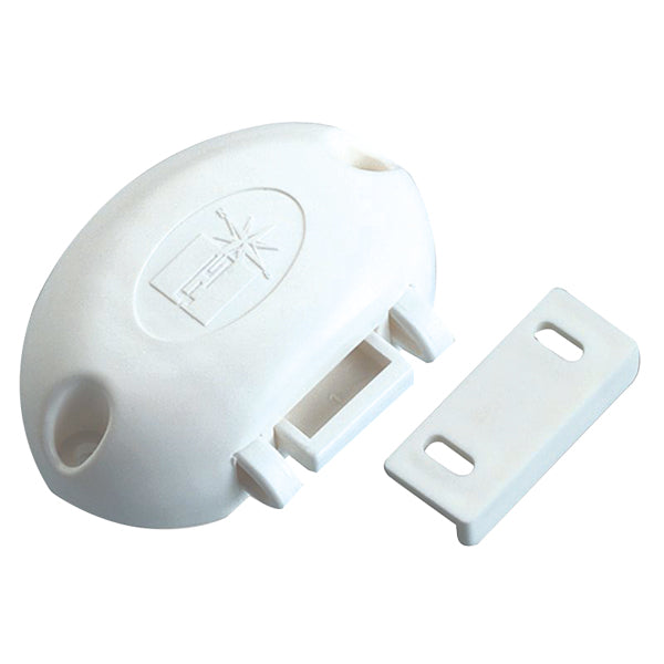 Skåpslås vit med anti vibration 70 x 45 x 20 mm