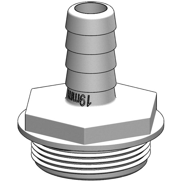 Trudesign Slangstos 1 1/2" 19mm vit, till y-ventil