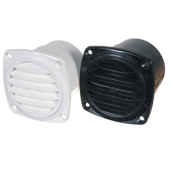 Plastventil med stos 3" svart