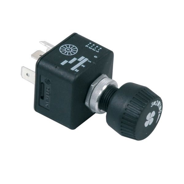 Brytare 3-speed 12/24V fyrkantig