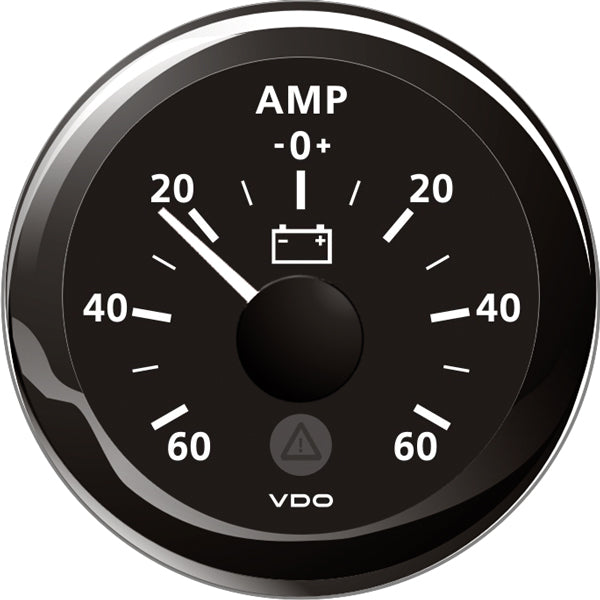 VDO amp.meter 60a, svart ø52mm