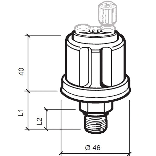 VDO sensor oljetryck 5 bar, m18x1,5, 6-24v