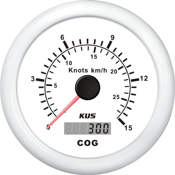 Kus GPS logg 0-15 knop, vit 12/24v ø85