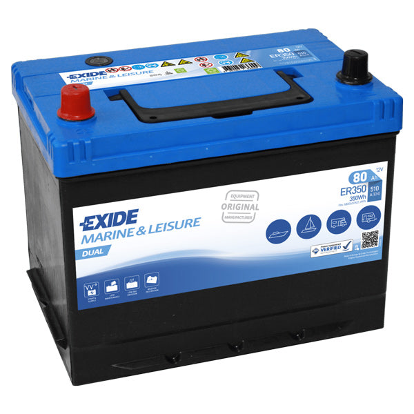 Exide Batteri Nautilus 80Ah dual