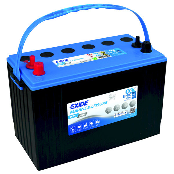 Exide Batteri dual AGM 720cca - 100Ah gänga