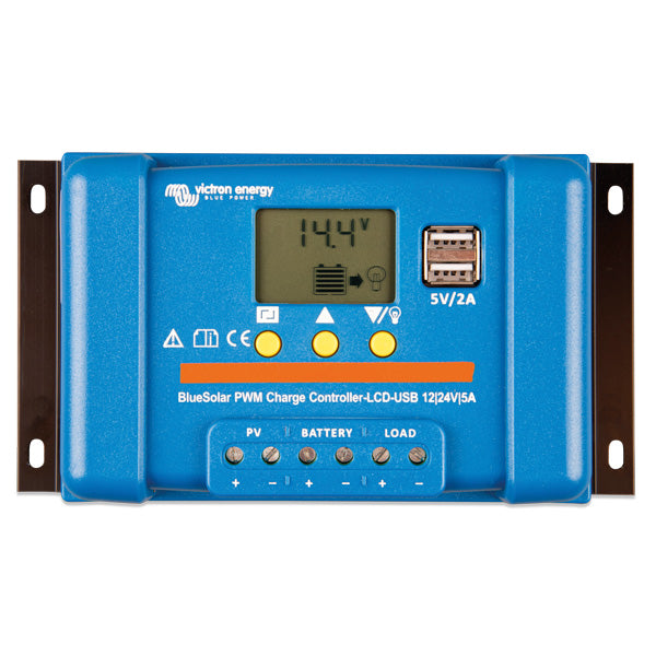 Victron BlueSolar PWM LCD och USB 12/24 V 5Amp