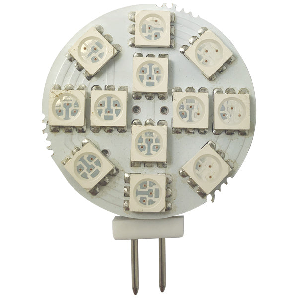 1852 LED G4 röd/vit sidostift Ø30mm 10-30V 0,5/1,4/10W 2 st.