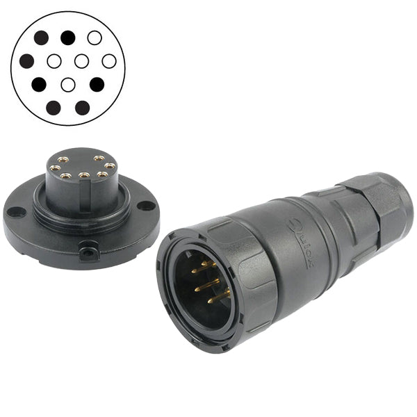 Quick däckkontakt 7-polig guld 12 Amp