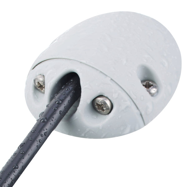 90° kabelgenomföring vit nylon 2-8 mm kabel