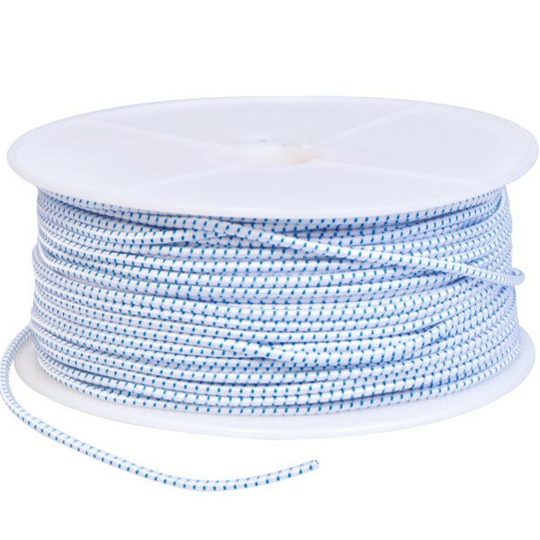 Elastisk lina vit/svart 4 mm - 100 m