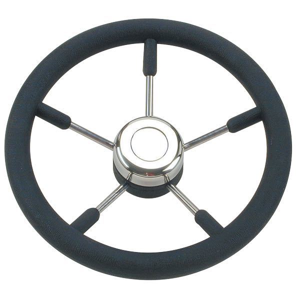 Stålratt och svart ring Ø32 cm