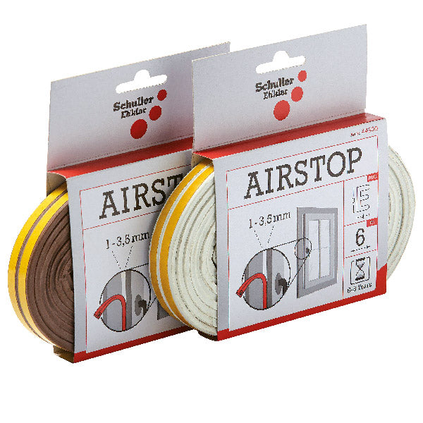 Självhäftande tätningslist E-profil vit 6 m