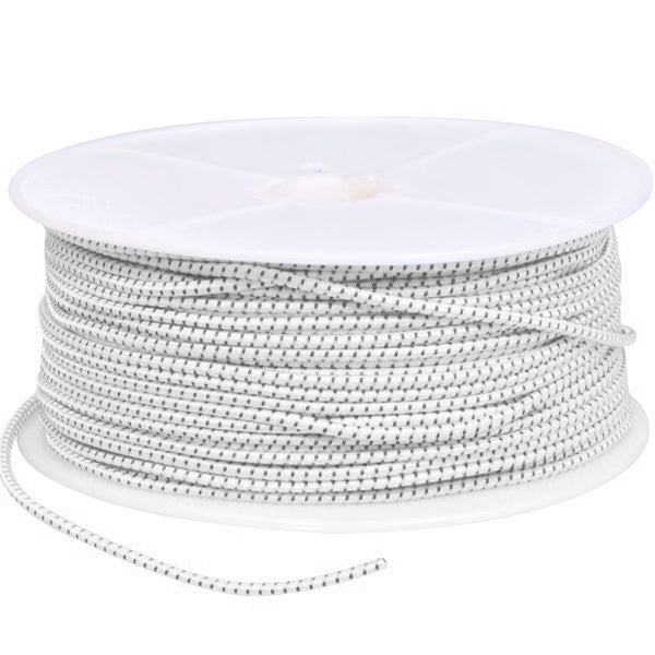 Elastisk lina vit/svart, 100 m